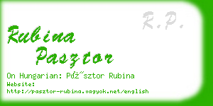 rubina pasztor business card